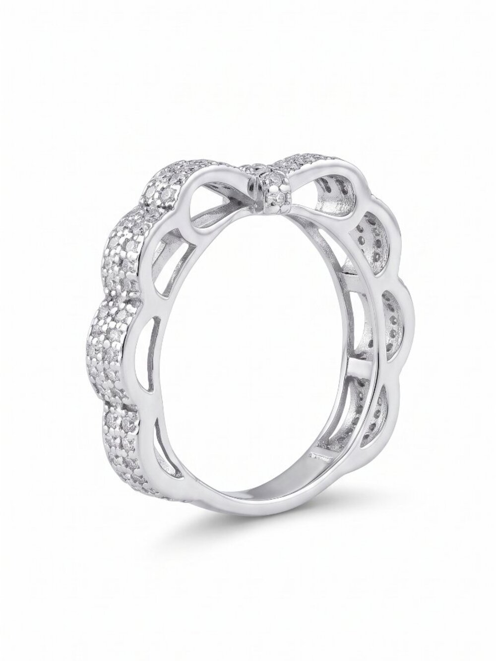 Bow Ring, 925 Sterling Silver, Charmed Aroma Bow Collection